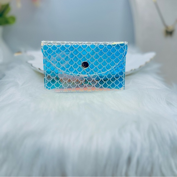 Holographic Iridescent Clear Card Case Wallet - Picture 2 of 8